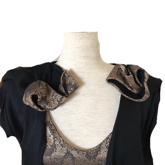 J.W Treci 1Pc Snake Skin Print Blouse - Picture 5 of 8
